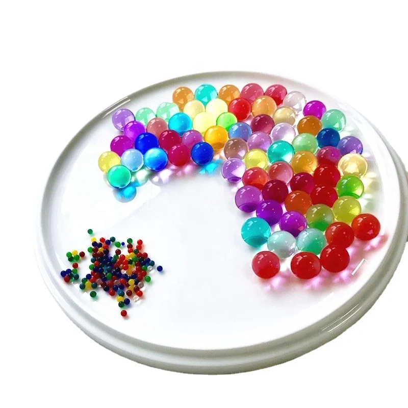 Разноцветные гидрогелевые кристаллические бусины Triple win 1 кг в форме жемчуга