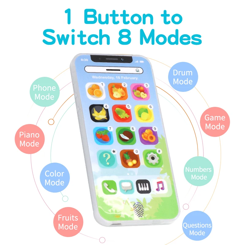 Ebay Lazada Baby Musical Phone Toy Mobile Phone Educational Toys Kids Intelligent