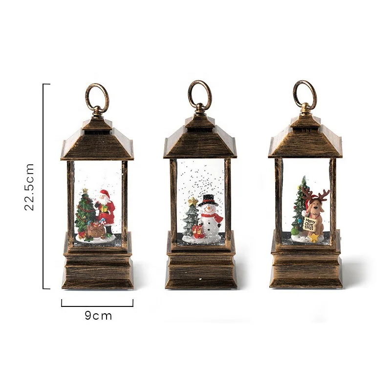 High Sales Christmas resin snow globe For Holiday Party Decoration Supplies Hook Ornament Craft Gifts