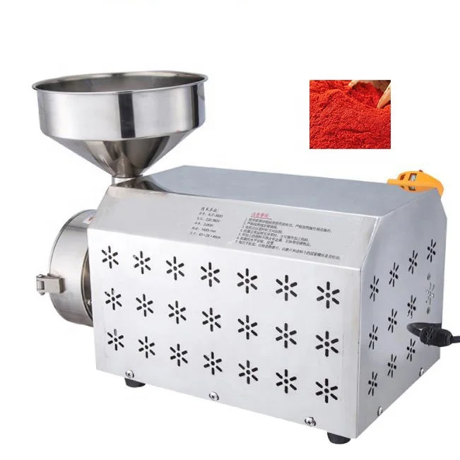 Cassava Leaves Maize Grinding Machine Tea Leaf Crusher Thyme Red Pepper Disk Mill Grinding Machine Grain Flour Grinder Machine