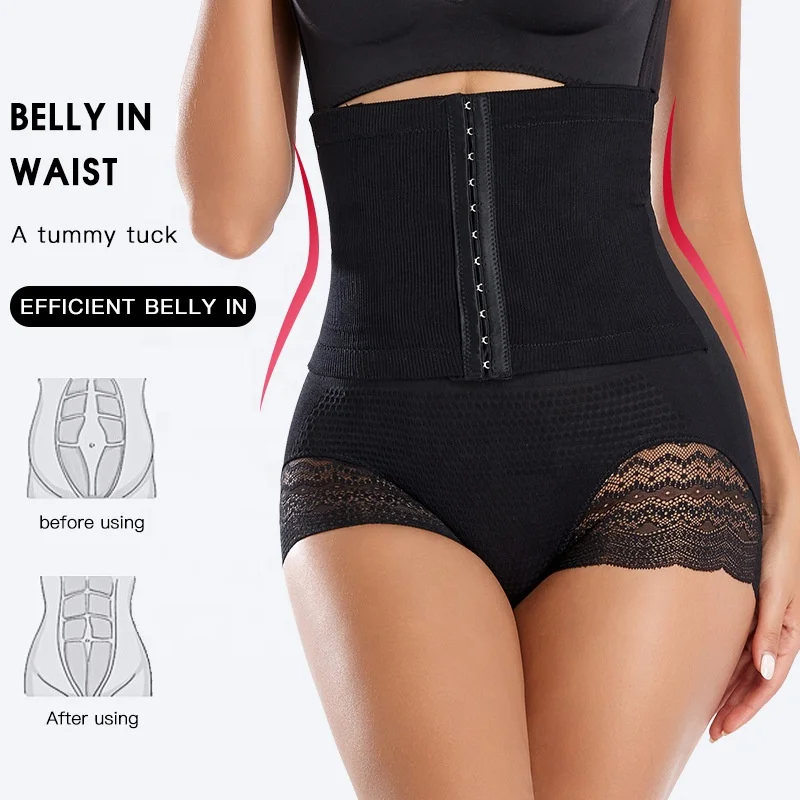 1004 Women Sexy Lace High Waist Shapewear Panties Sheath Belly Modeling Slimming Underwear Tummy Control Butt Lifter Body Shaper
