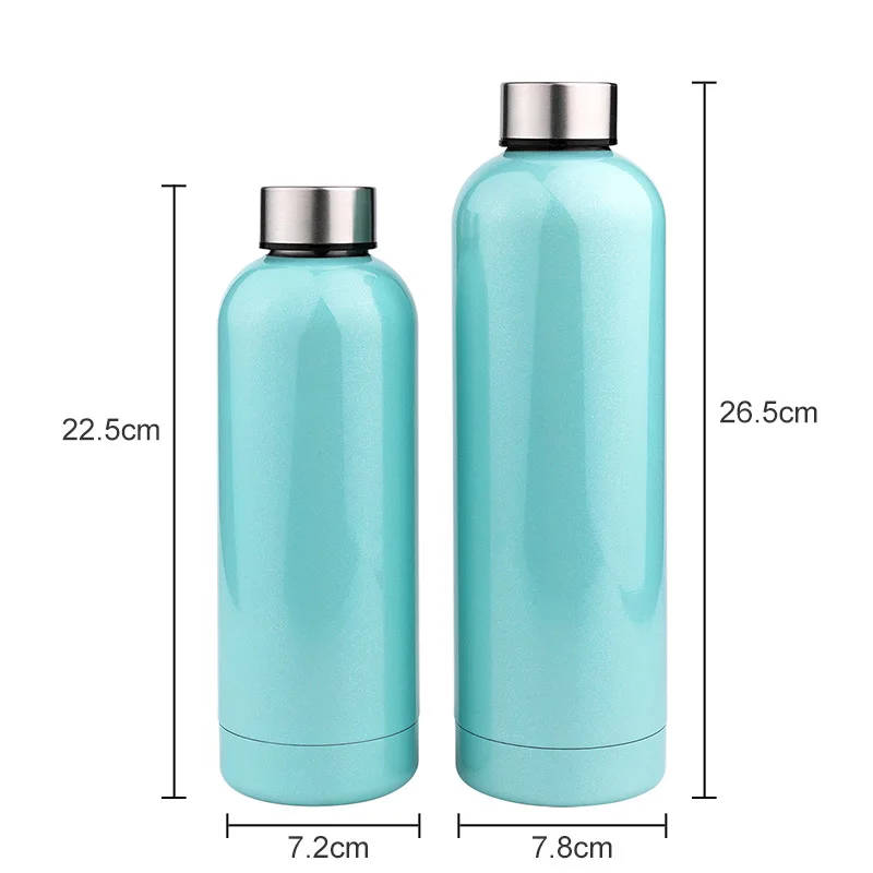 500ML Stainless Steel Vacuum Insulated Water Bottle Double Walled Reusable Metal Water Bottle Sports Flask