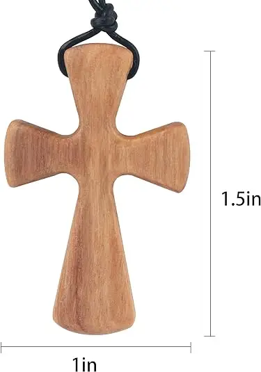 custom orthodox wood cross nature wooden cross pendant gift wooden cross necklace