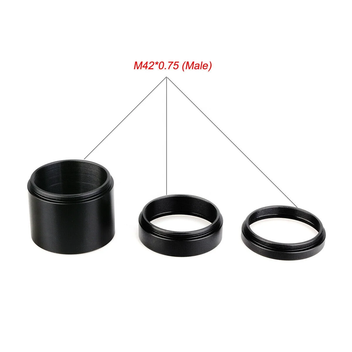 Astronomical Telescope T2 Extension Tube Ring 3/5/7/10/12/15/20/30mm M42x0.75 Thread
