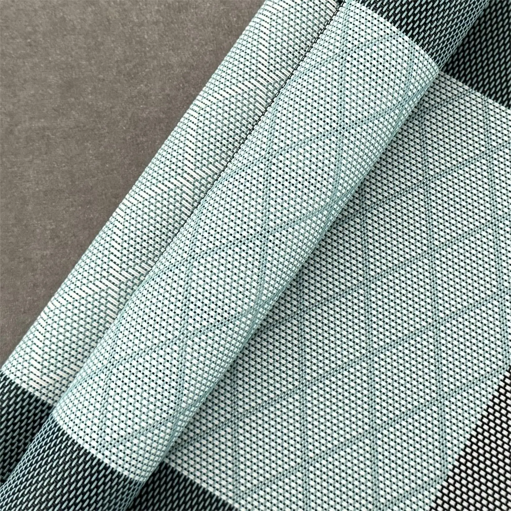 European Modern Simple Argyle Pattern Western PVC Woven Four Corner Frame Doily Table Mat Fabric Placemat Wholesale