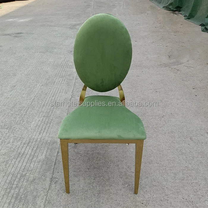 Manufacturer Oval back stacking metal vinyl ss gold hotel banquet wedding and event chairs