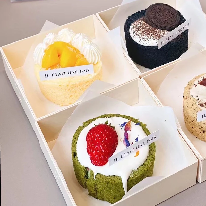 Disposable Wooden Biscuit Egg Waffle Cereal Potato Chips Dessert Cupcake Tacos Packaging