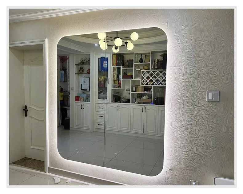 Factory Supply Custom Large Full-Length Wall Mirror Smart Touch Button 3 Colors Glass Espejo Spiegel Mirrors