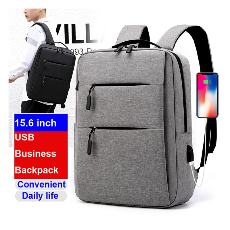 High Quality Notebook Bag College portable Oxford 15.6 Inch Durable Business USB School Bag Laptop Backpacks For Men