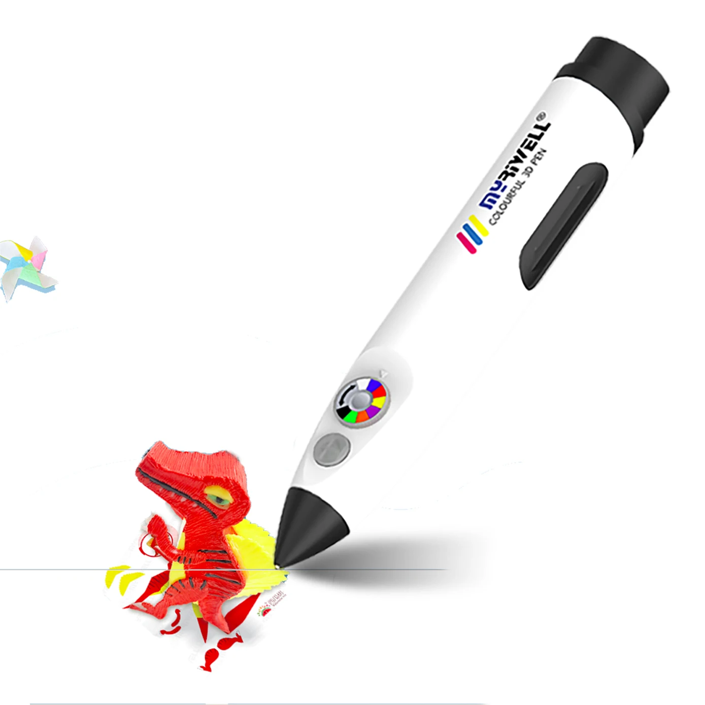 Myriwell Newest World First Colourful 3d Pen Change 8 Colour without change filament Kids Toys 3D Printing Drawing Pen Kit