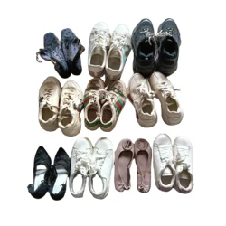 Популярная низкая цена, оптовая продажа, 90% обувь для очистки, используемая роскошная фирменная Женская обувь для экспорта