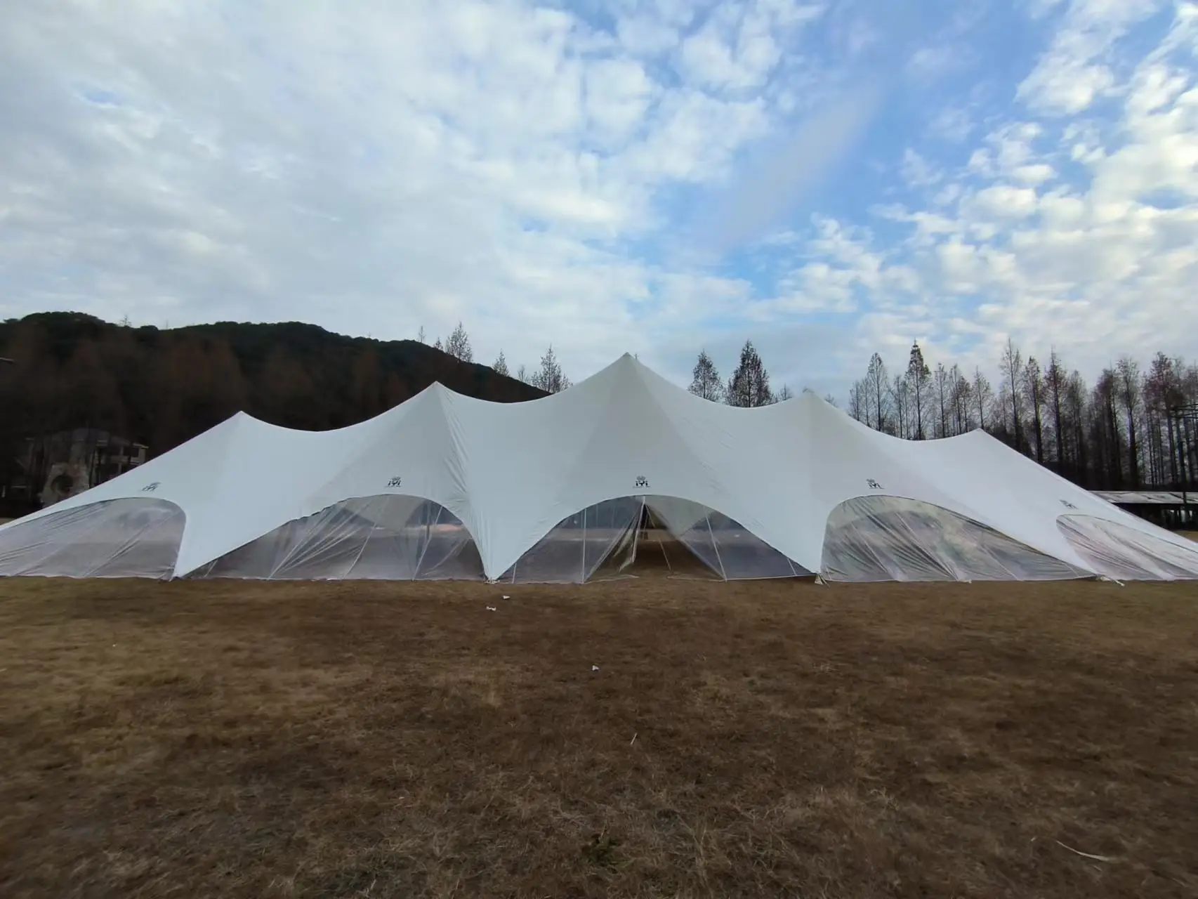 2024 new style easy set up fashion white wedding  big party outdoor event promotion star dome  tent