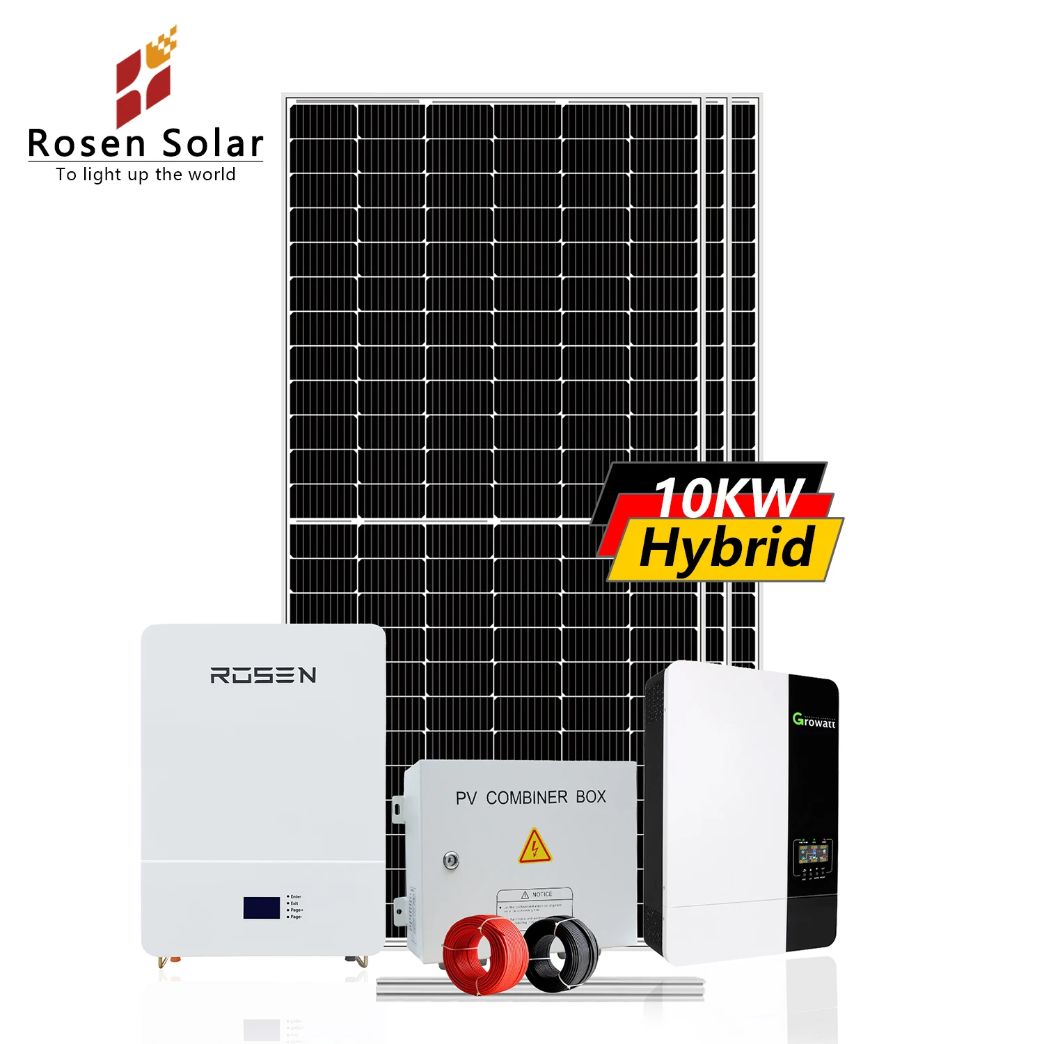 Solar Panel Off Grid Hybrid System 10kw 15kw 20kw 30kw Lithium Battery Storage
