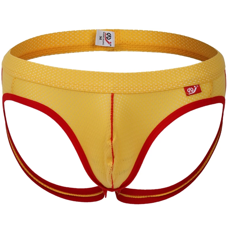 Sexy Sweat Mens Underwear Short Double Thong Gay mesh pants