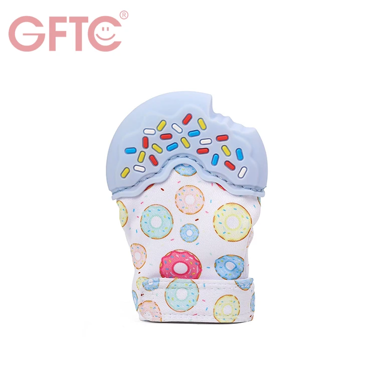 Hot Sales Baby Hand Mittens Soft Silicone Newborn Teething Biting Toy Baby Teether Mitten