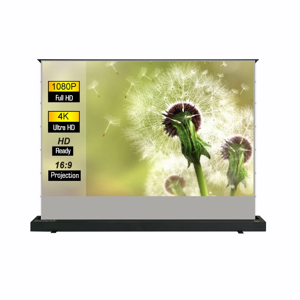 Электрический Натяжной напольный экран 120 дюймов 16:9 ПВХ будущего высокой четкости Gua 150 Alr для проектора 4k Ust 1 0-1
