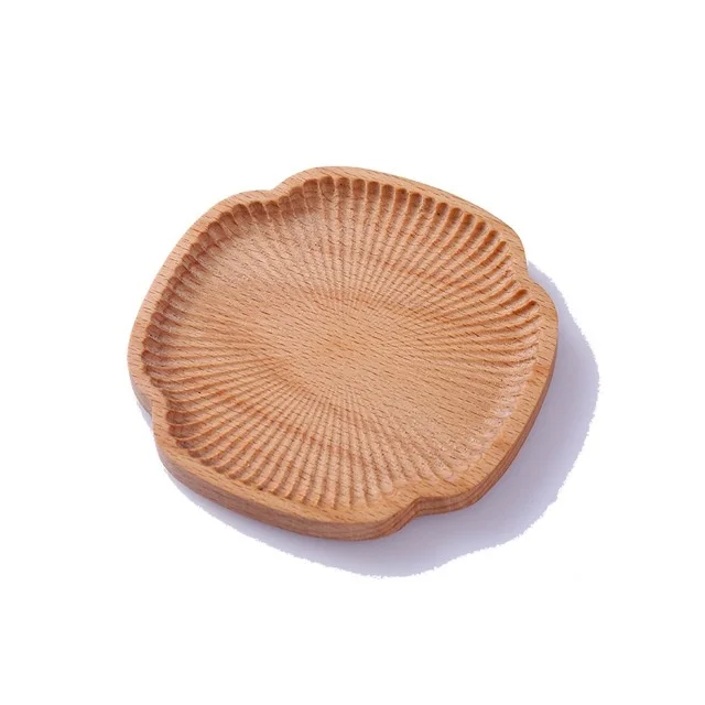 ins Nordic solid wood creative coaster, beech table hot insulation table mat