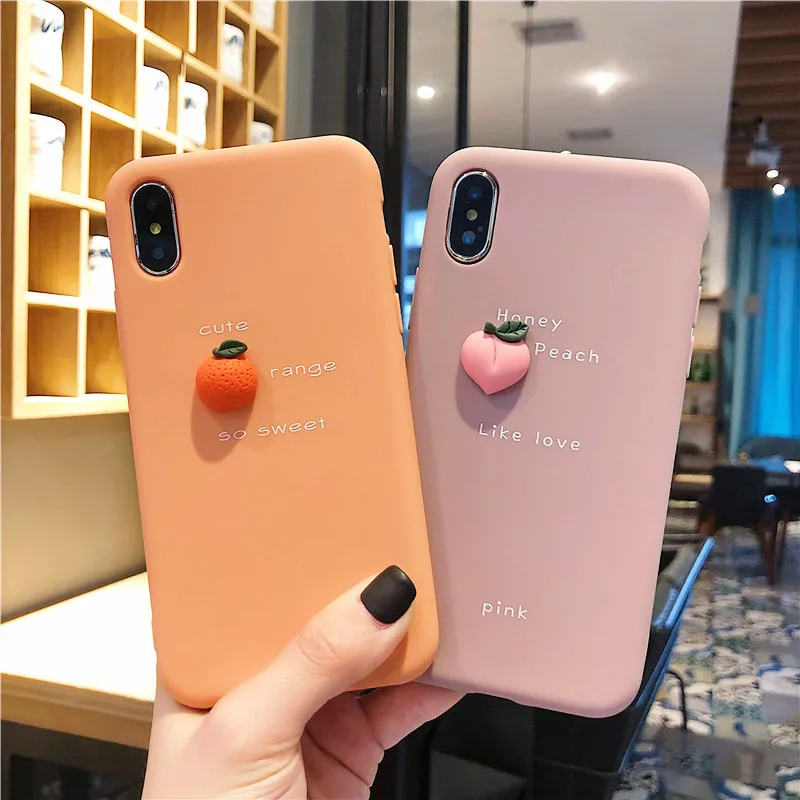 Fruit letter shell frosted soft silicone mobile phone case anti fall protection back cover for iphone 12 pro phone cases