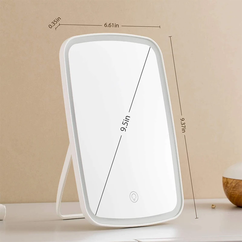 Desktop Travel Portable Vanity Lighted Table LED Makeup Mirror