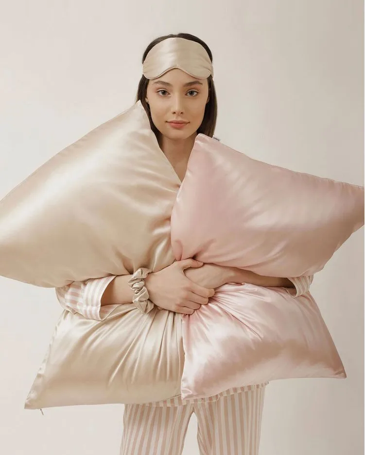 silk logo custom pillow case wholesale satin sleeping pillow cases cushion cases