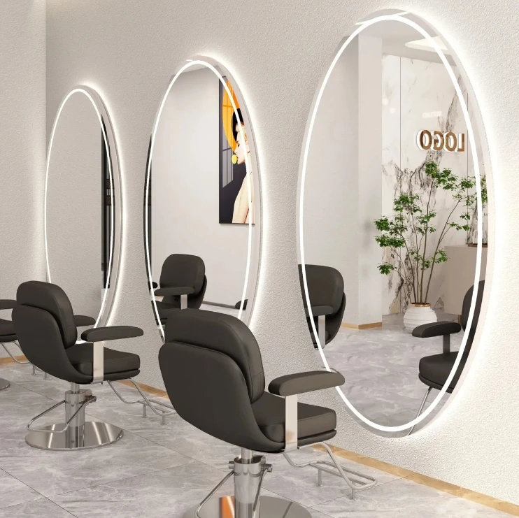 Hot Selling Salon Furniture Barbershop Special Mirror With Led Lights Hairdressing Mirror