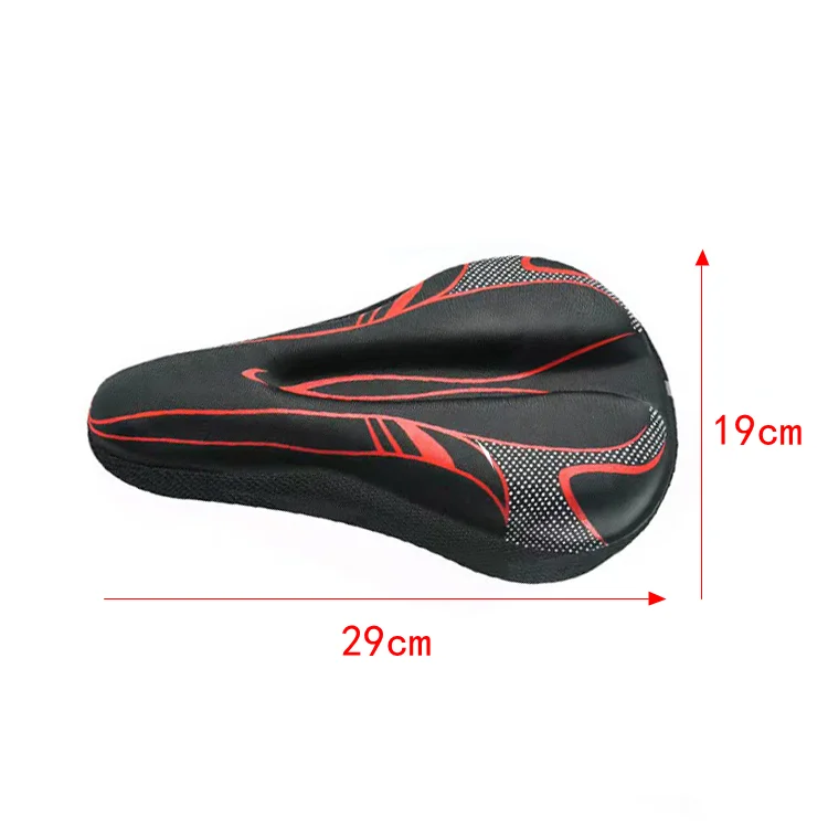 3D Comfortable Unisex Soft Silicone Mountain Bike Thicken Extra Comfort Ultra Gel Pad Cushion Cover Mountain Bike Saddle Seat