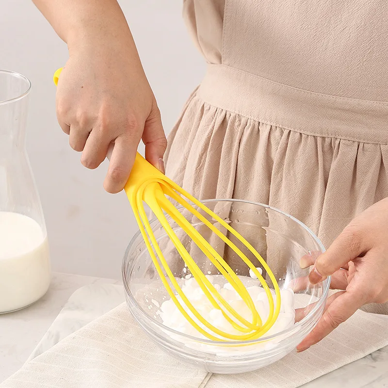 High quality flat and Balloon Collapsible Twist Whisk Egg Mixer Rotate Whisks