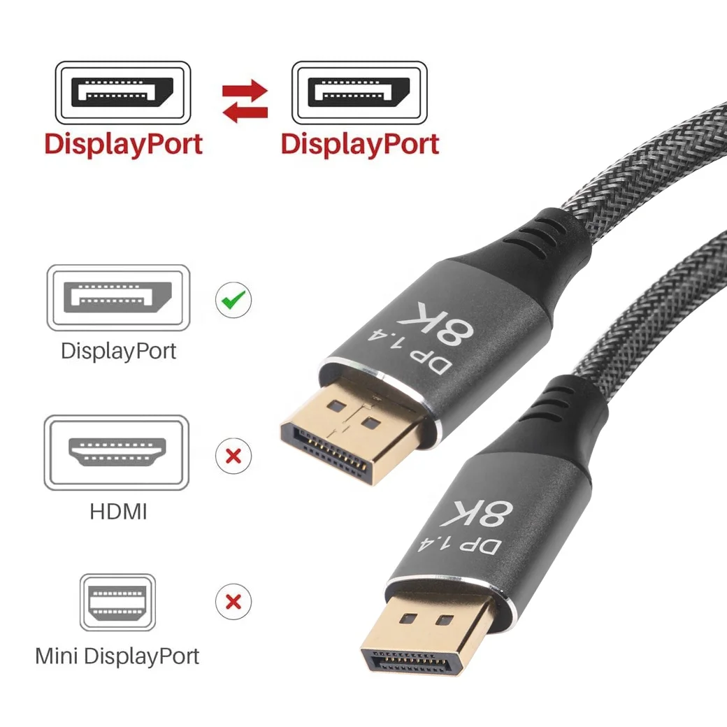  Новое поступление DP к DisplayPort 1 4 кабель 4K 8K 144 Гц для электронных спортивных