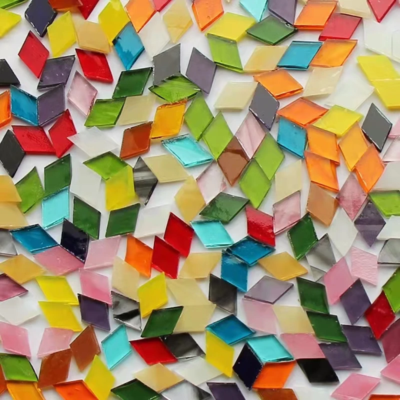 Designers like DIY transparent glass mosaics colorful glass mosaics used for various creations