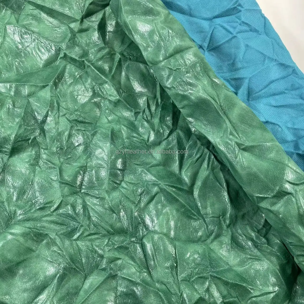 Vintage 3D Rexine PU Leather Fabric Natural Wrinkle Style for Artistic Design for Sofa Garment Bags-Synthetic Leather Product
