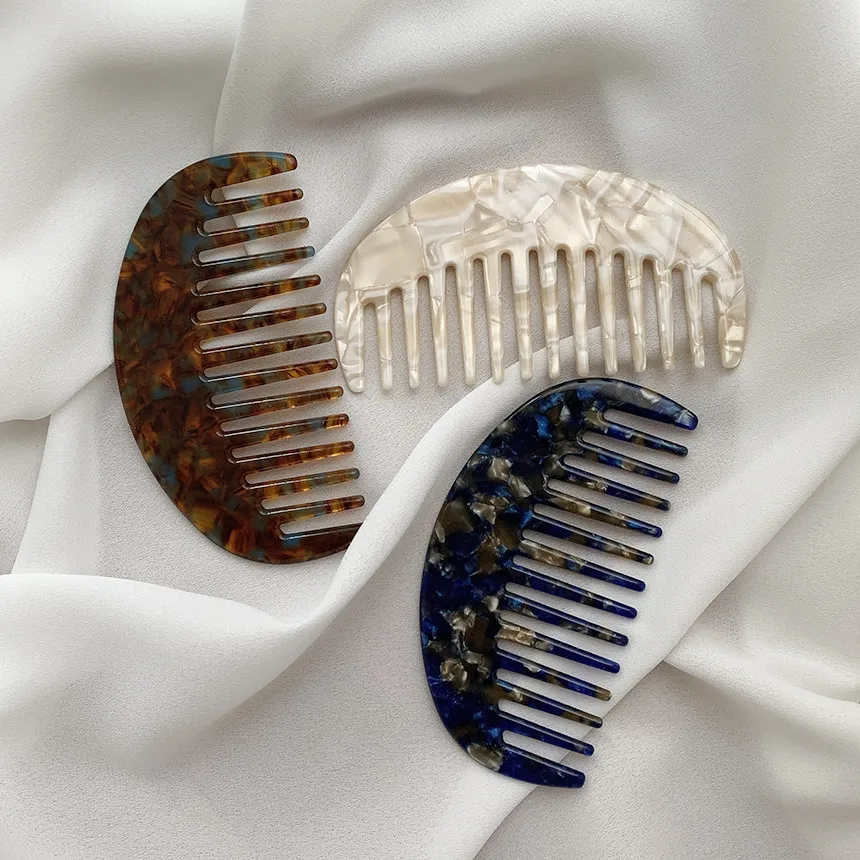 New Design Fashion mini acetate plate anti-static comb Korea Ins cute hair comb