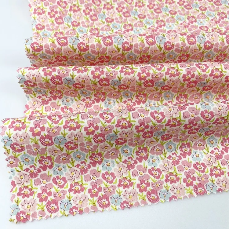 New Rural Style Children Baby Women Wears Organic Floral 100% Cotton Printed Fabric