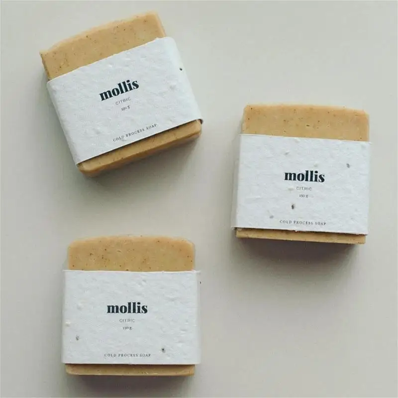 Plantable Seeds Paper Card for Soap Sleeve Packaging Able Plant Wildflower Seed Biodegradable Cards With Custom Print Logo