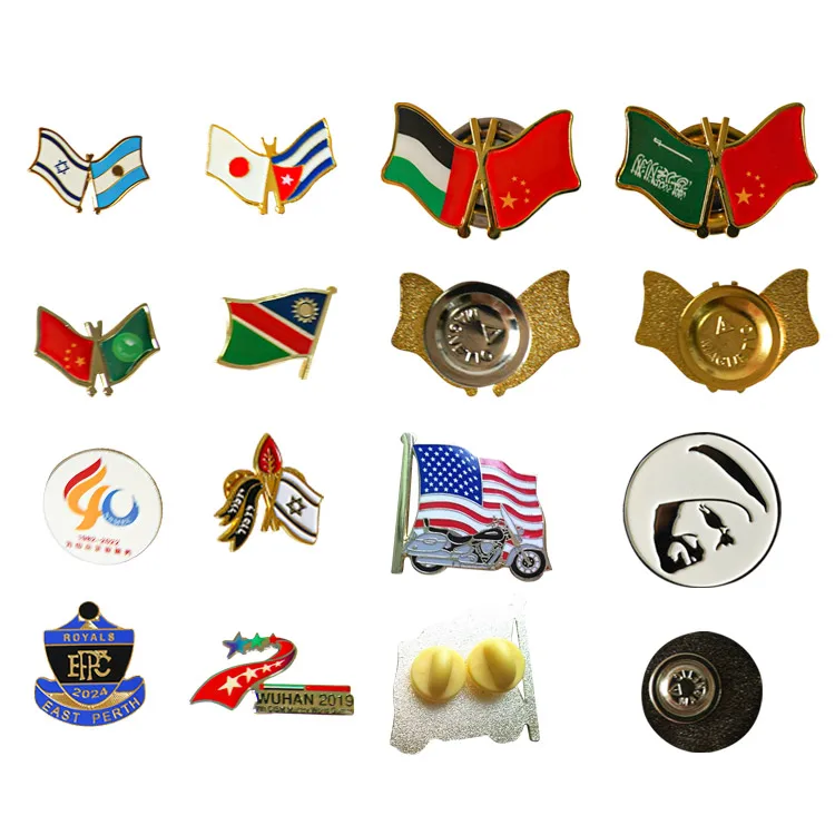 cheap wholesale patriotic National flag badge soft enamel  flag lapel pin with epoxy country pin