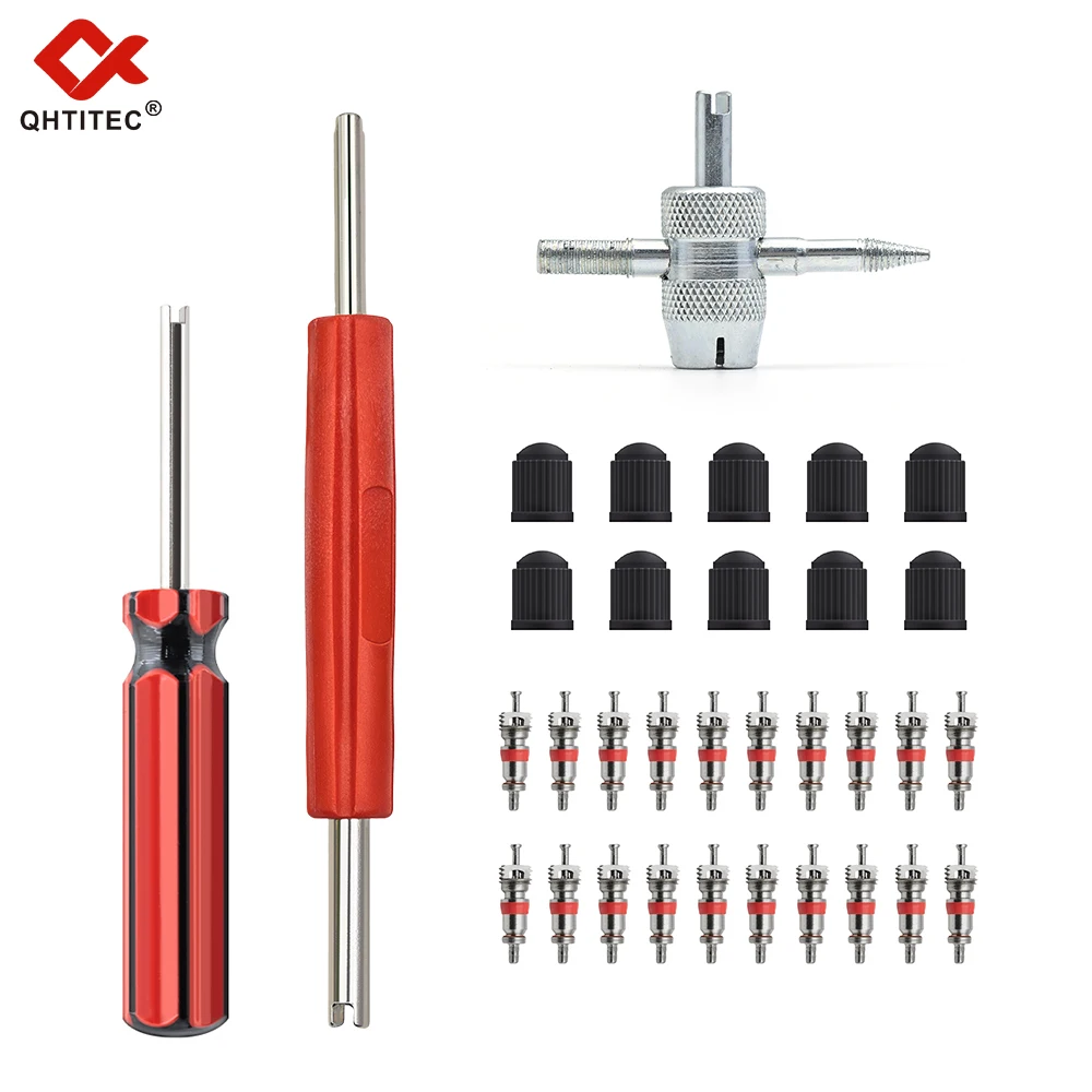 JCD VT02-1 Tire Valve Core Removal and Installation Tool Dual Single Head Valve Core Remover Tire Repair Tool Set