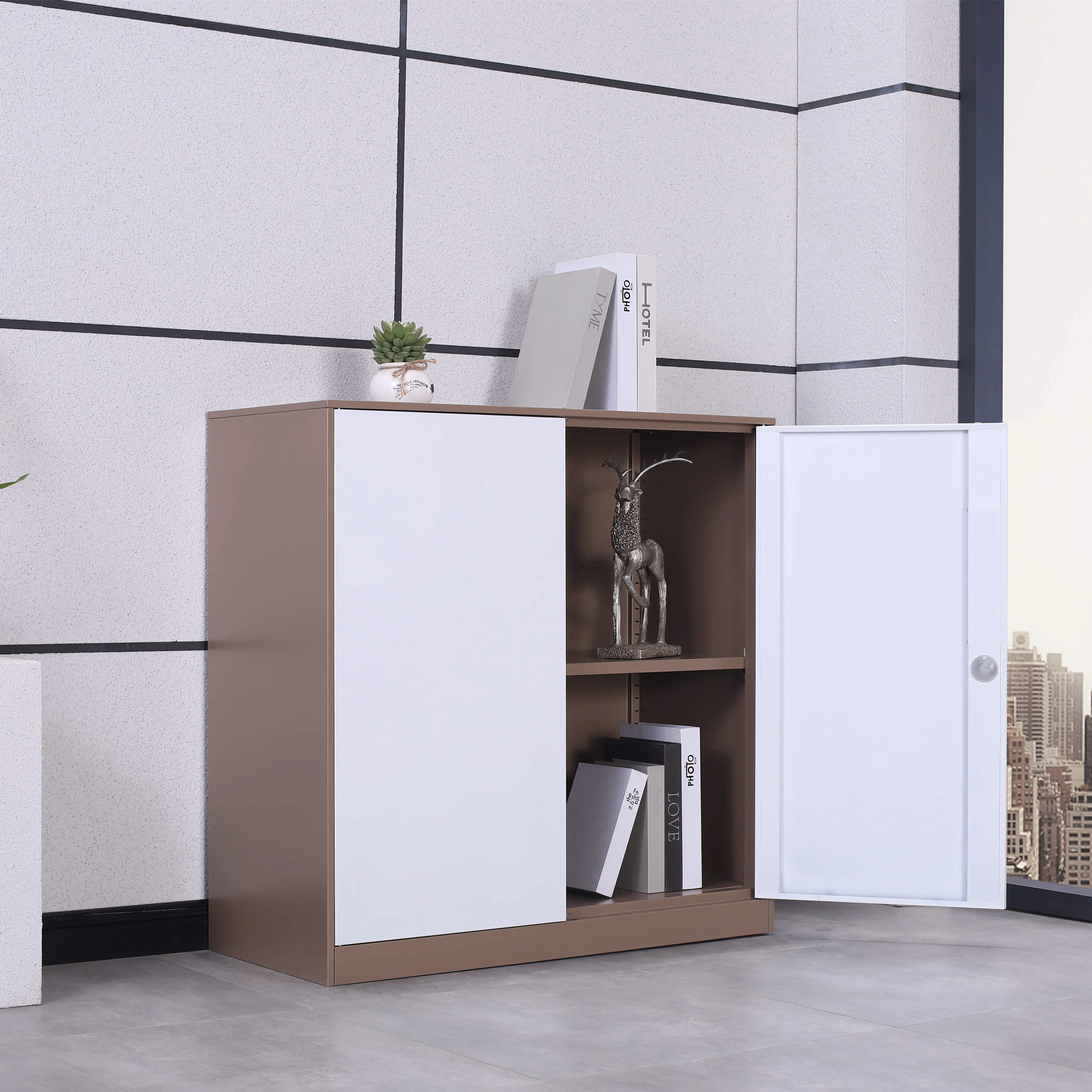 Waterproof steel or iron white steel storage cabinet wardrobe locker furniture