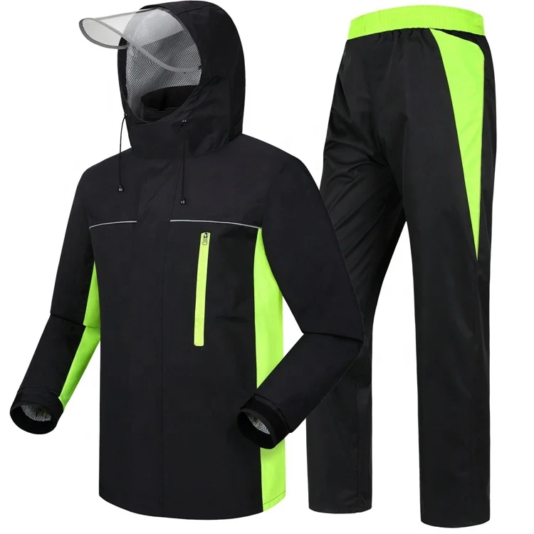Tianwang High Quality Waterproof Oxford PVC Coating Raincoat Suit for Adults Anti-storm  Motorcycle Rain Coat Rain Wear
