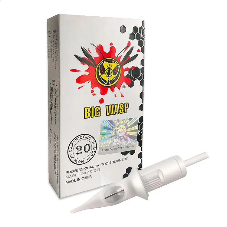 BIGWASP Best Quality White M1 Disposable  Permanent Tattoo Cartridges Needles