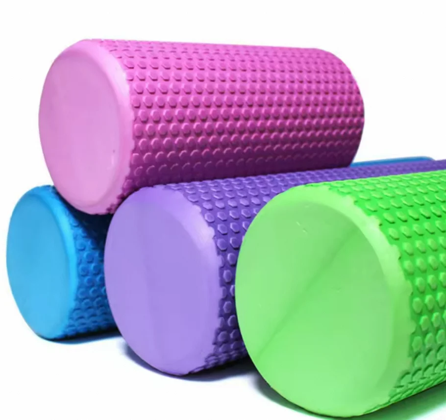 Yoga column roller with custom color and size identification gym roller