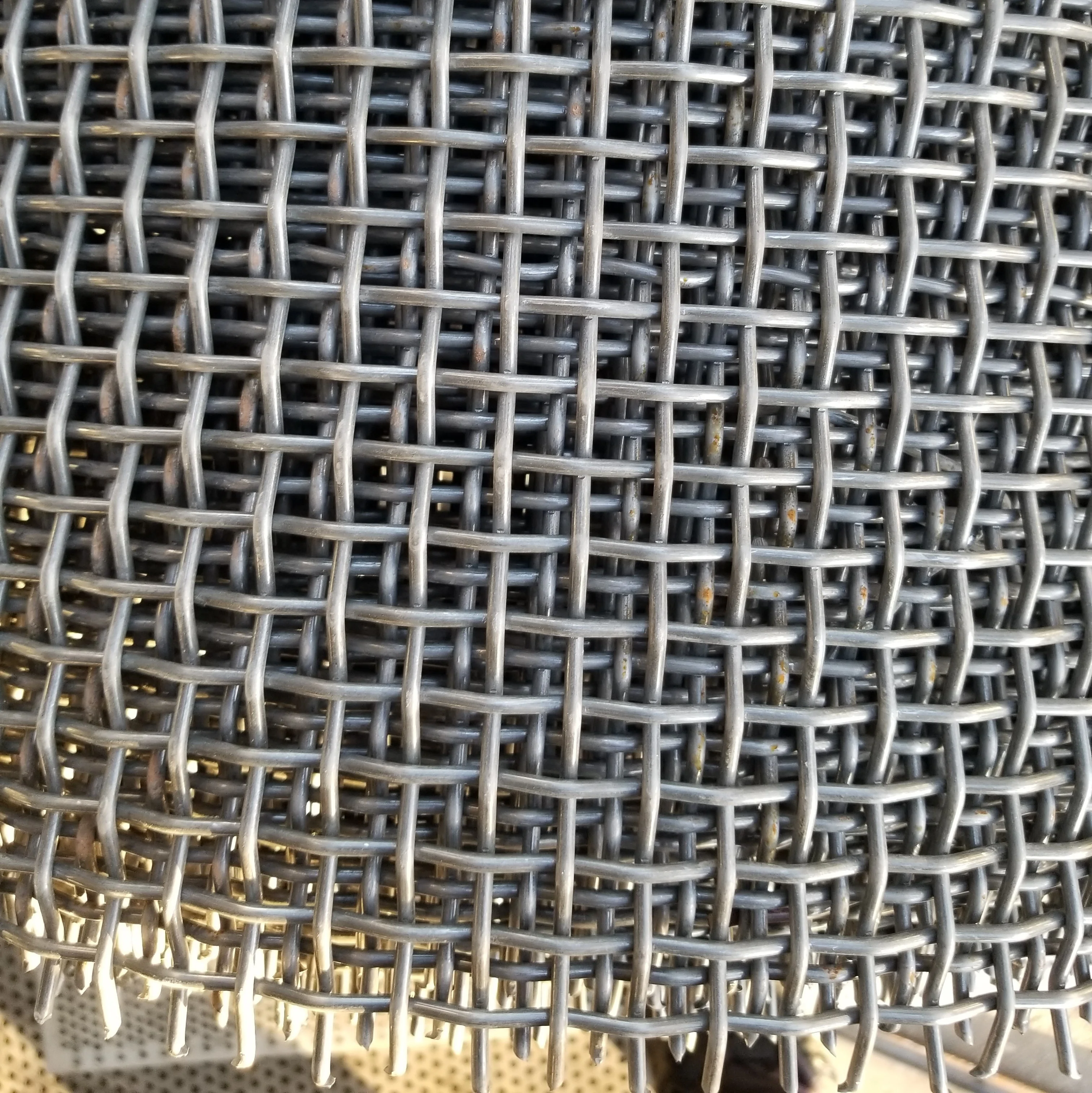 Mining Vibrating Screen Mesh SUS 304 316 316l Stainless Steel Crimped Woven Wire Mesh