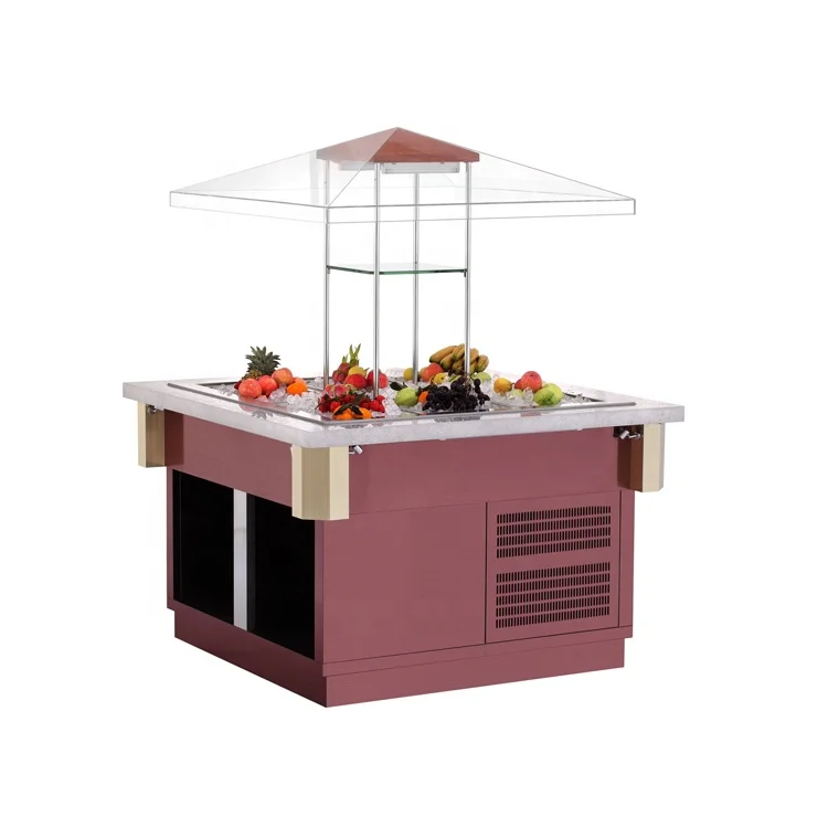 Counter top salad bar display cooler refrigerator restaurant equipment