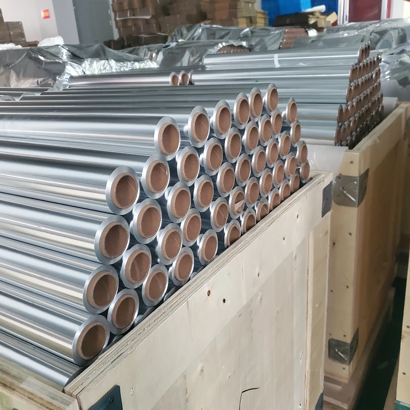 8011 Factory Directly Price Food Grade Household Food Packing Kitchen Tin Foil Paper Roll Aluminium Foil