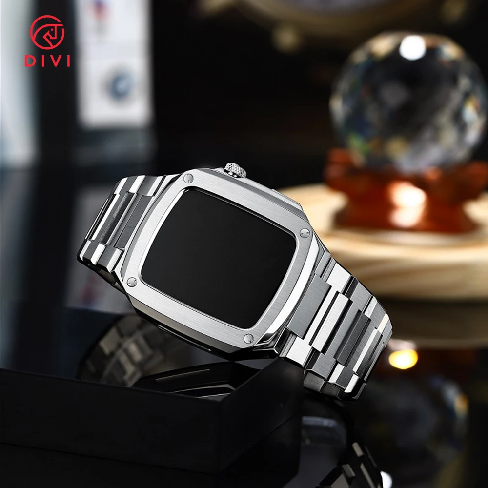 Hot sale I Watch Band 44mm Series 4/5/6/SE with Case, Stainless Steel i Watch Bands with Protective Cover
