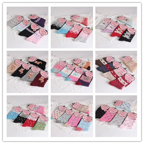 Wholesale Fashion Wool Blended Crew Socks Winter Heatech Socks Highquality Unisex Trending Thick Thermal Warm Snow Socks Casual