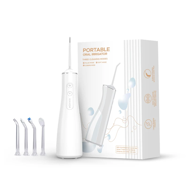 DYCROL new 360 IPX7 180ml cordless oral irrigator for travel electric water flosser portable dental cleaner with 3 modes