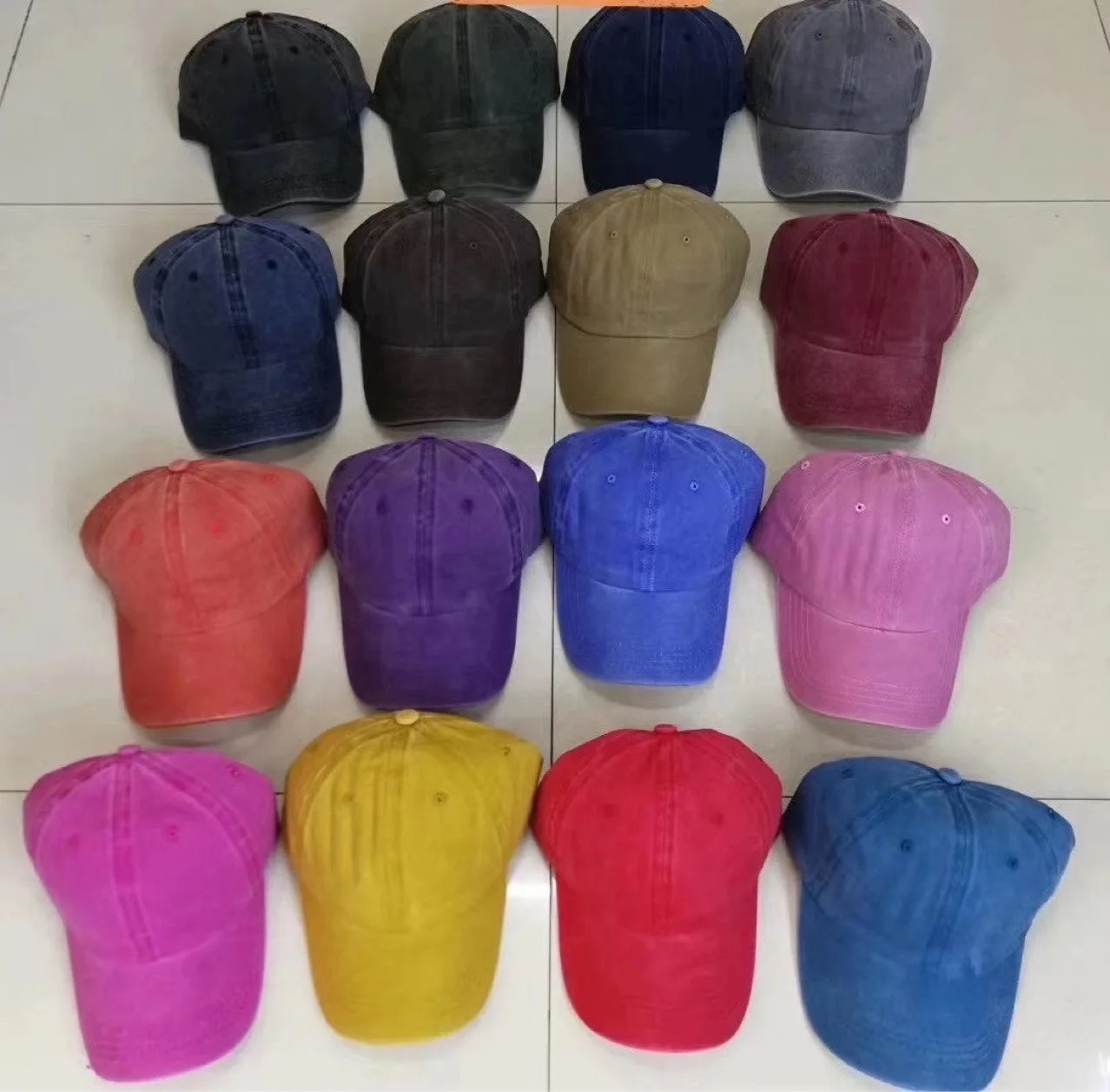Унисекс, ретро, винтажная хлопковая Регулируемая шляпа, бейсболка, окрашенная, потертая, потертая, Спортивная Кепка, однотонная, OEM