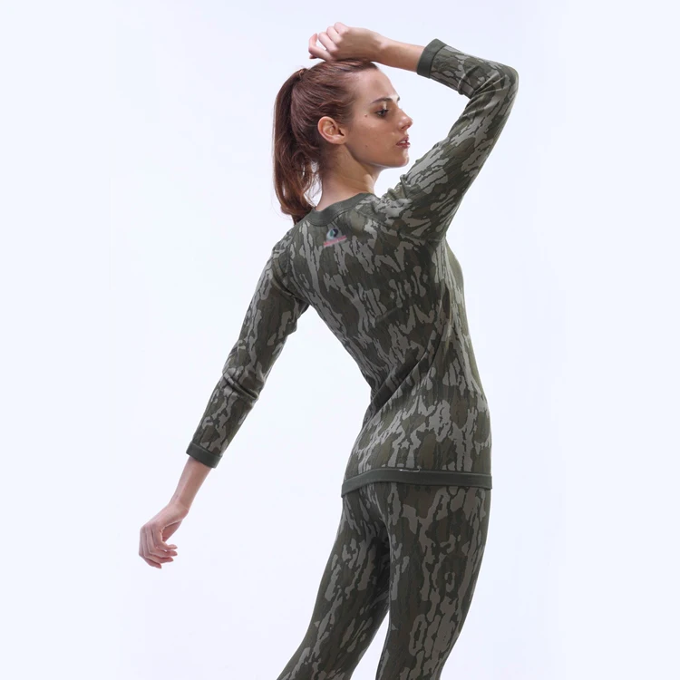 
High Waist Long Sleeve Leggings Fitness Spandex Wear Cheap Seamless Winter Women Thermal Underwear 