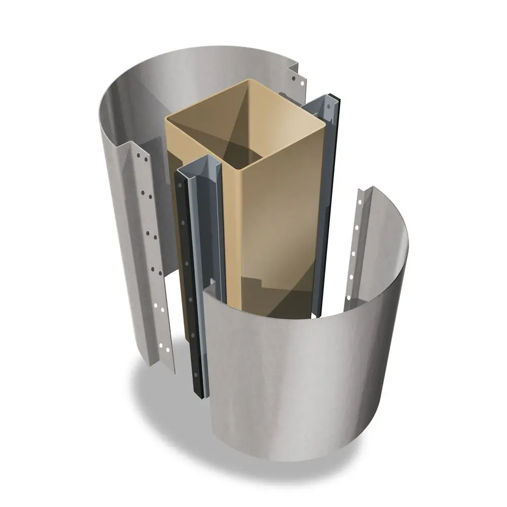 PRIMA Aluminum Column Cladding Cover For Metal Pillar Cladding Design Outdoor Wall Sheet Panel