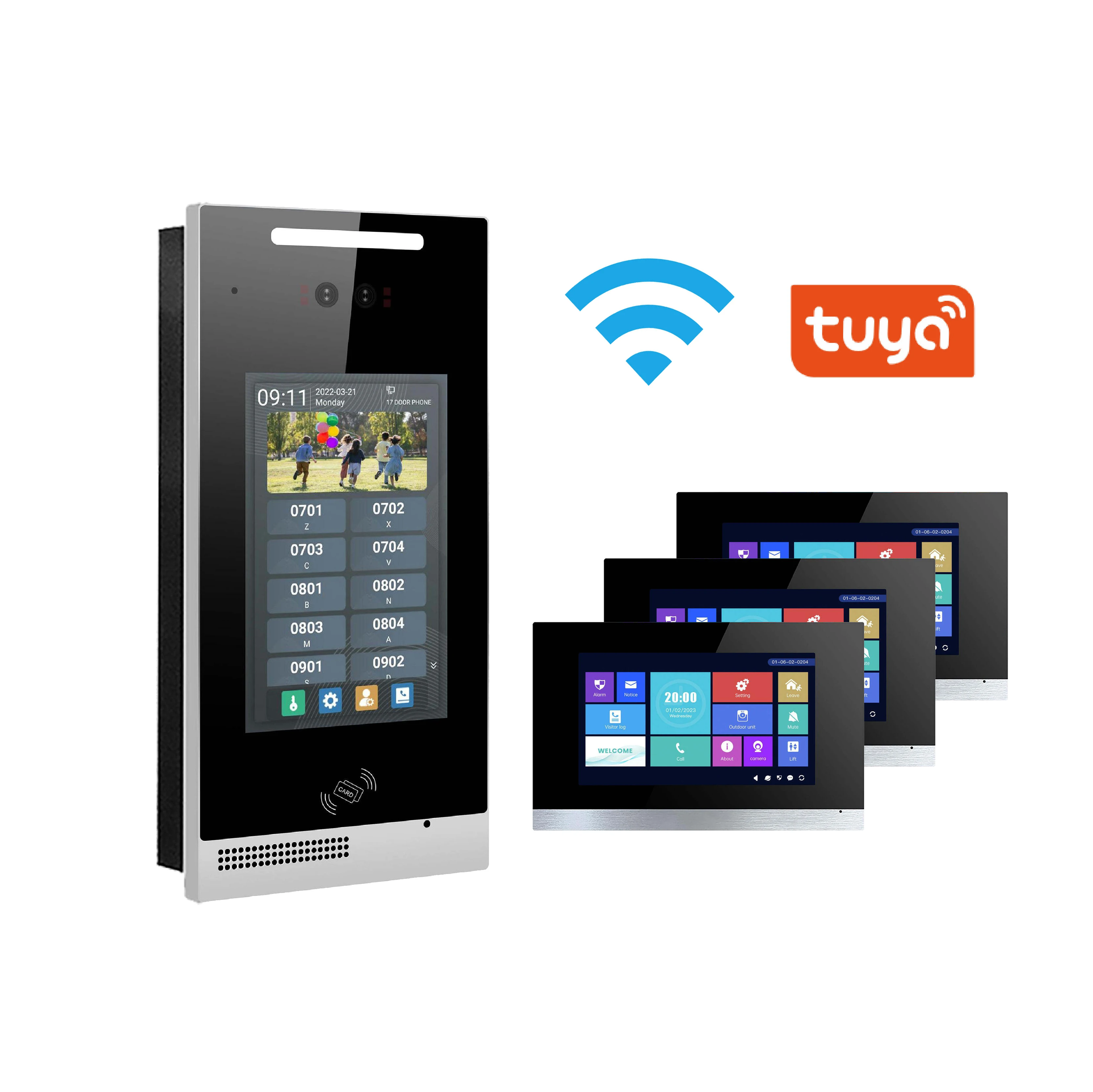 High Quality Multi Apartment Intercom Door Phone Tuya Door 3 Wire Intercom Phone Door Bell IP