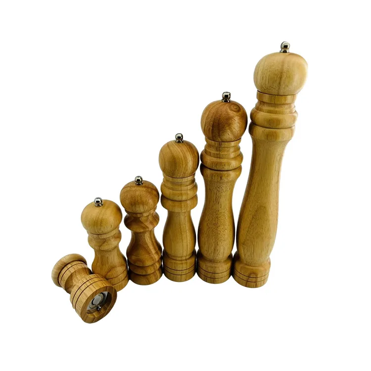 High Quality Wholesale larger Salt Pepper mill Hand Made Wooden Pepper Grinder Pepper Mills